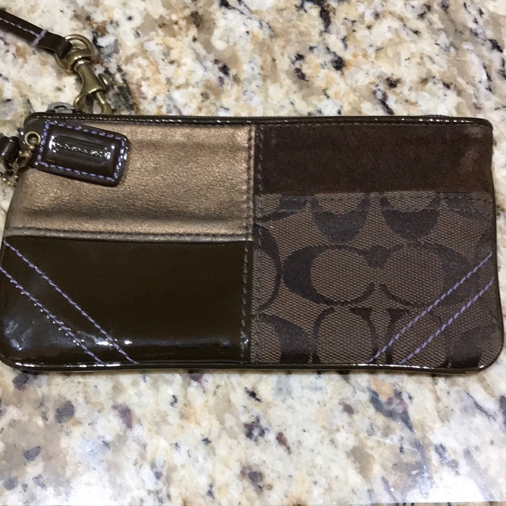 Coach Pattern Wristlet - Picture 2 of 3